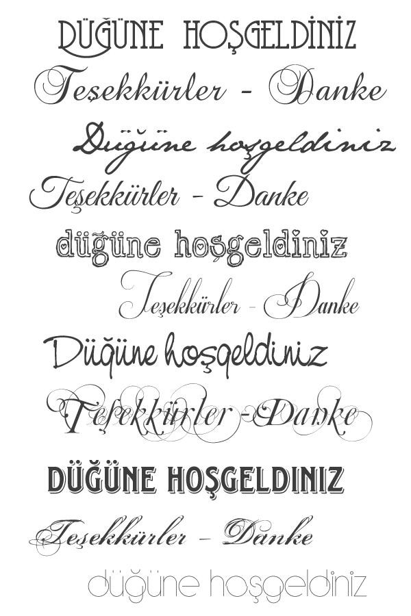 Fonts mit türkischen Schriftzeichen | evet ich will - der